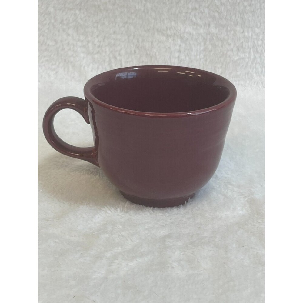 Homer Laughlin China Co Fiestaware Burgundy Cinnabar‎ Coffee Tea Cup Lead Free